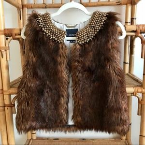 Gryphon NY “The Rocker” Faux Fur Vest - Medium